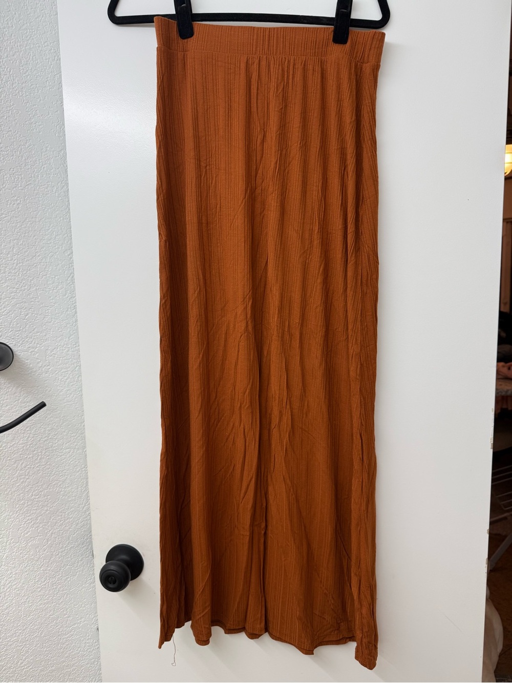 Free People Rust Orange Maxi Skirt and crop shirt set